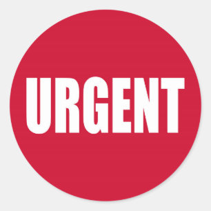 Sticker Rond Urgent