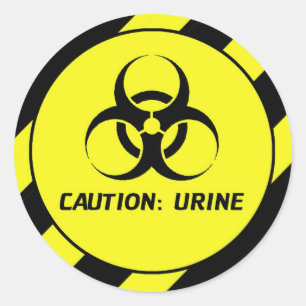 Sticker Rond Urine de précaution
