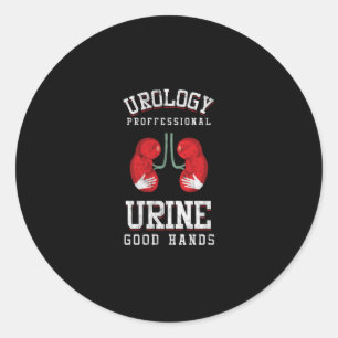 Sticker Rond Urine Urine à bonnes mains Urologie Puns Urologie