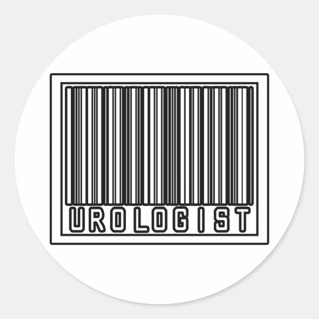 Sticker Rond Urologiste à code barre (Devant)