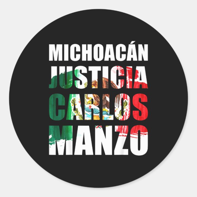Sticker Rond Uruapan Michoacán México, Carlos Manzo, Mexicans M (Devant)