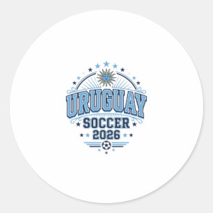 Sticker Rond Uruguay Football 2026 Football Gras Pays Typograph