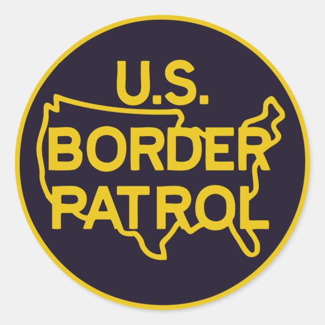 Sticker Rond US Border Patrol (Devant)