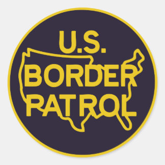 Sticker Rond US Border Patrol