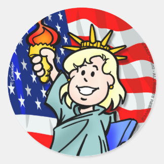 STICKER ROND USA