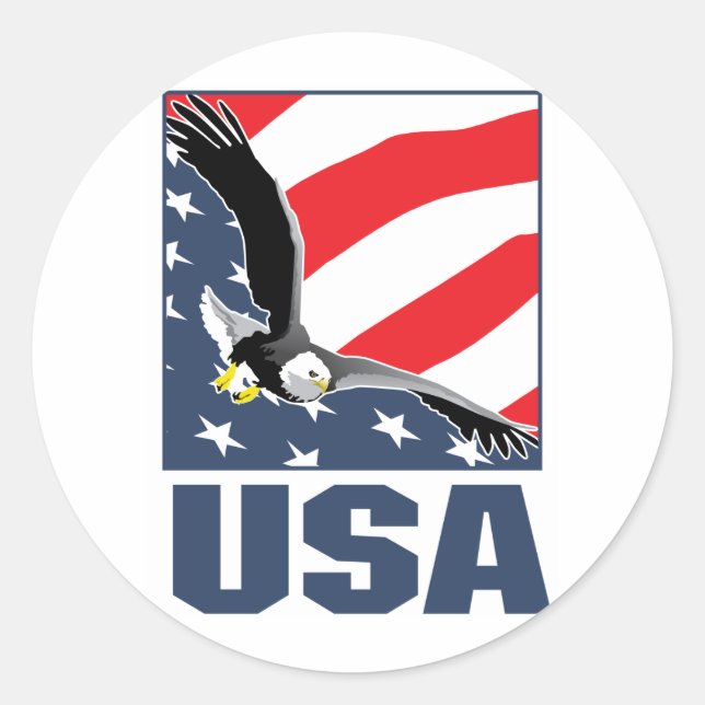 Sticker Rond usa (Devant)