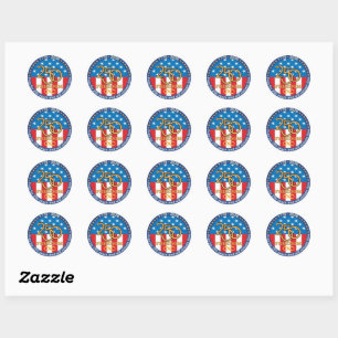 Sticker Rond USA 250 Anniversaire de la Liberté 1776-2026