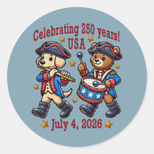 Sticker Rond USA 250th Anniversary Souvenir - Patriotique