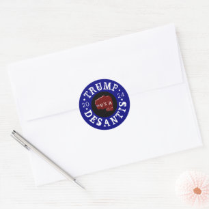 Sticker Rond USA Fist Tattoo Trump DeSantis 2024