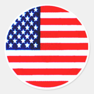Sticker Rond USA Flag Circle Tdhe MUSEUM Zazzle