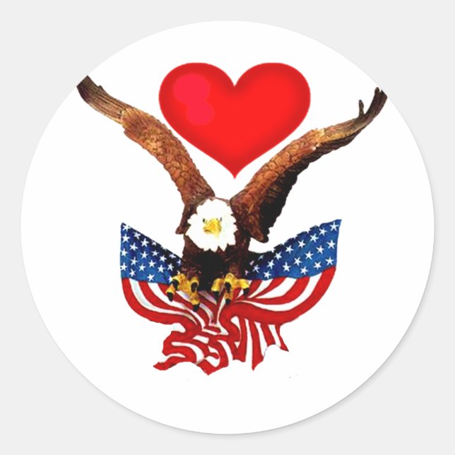 Sticker Rond USA Love_ (Devant)