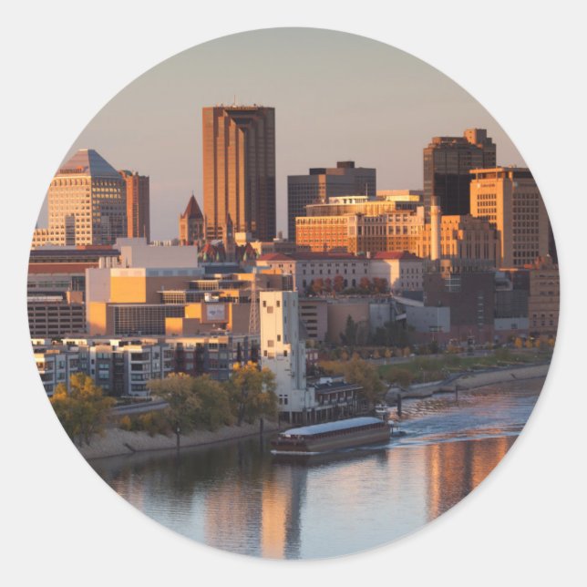 Sticker Rond USA, Minnesota, Minneapolis, St. Paul 3 (Devant)