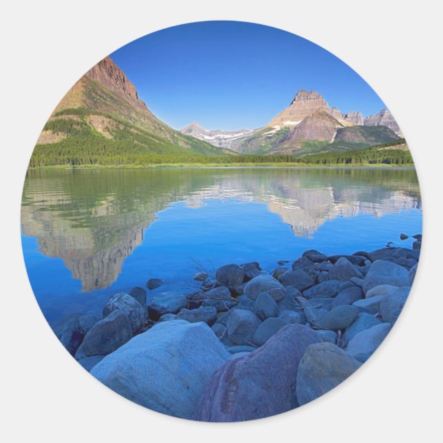 Sticker Rond USA, Montana, Glacier National Park 4 (Devant)