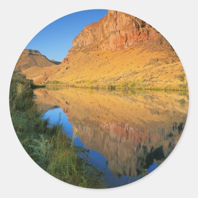Sticker Rond USA, Oregon, Owyhee River Canyon (Devant)