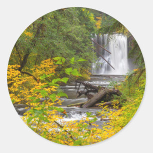 Sticker Rond USA, Oregon, Silver Falls State Park 2
