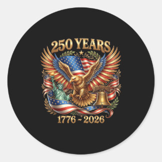 Sticker Rond Usa pride eagle 250 years 1776-2026 4th july