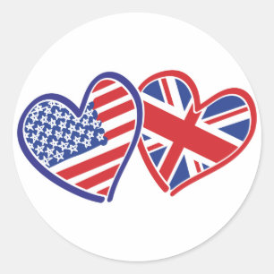 Sticker Rond USA—Royaume-Uni