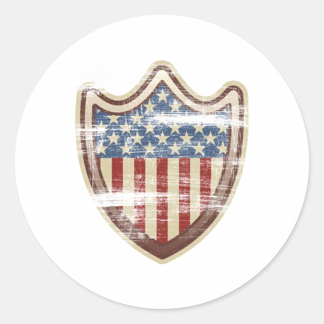 Sticker Rond USA Shield (Devant)