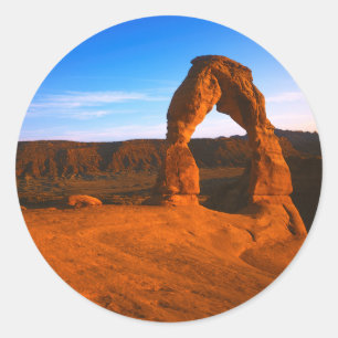 Sticker Rond USA, Utah, Arches National Park, Delicate Arch