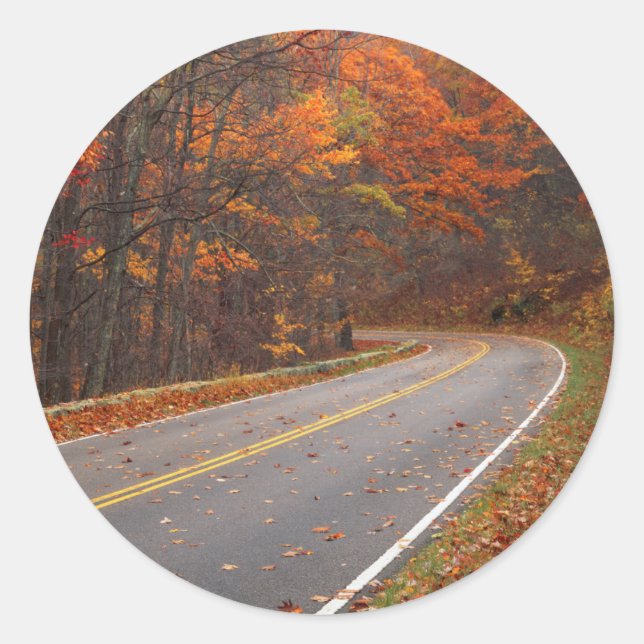 Sticker Rond USA, Virginie, Shenandoah National Park, Skyline (Devant)