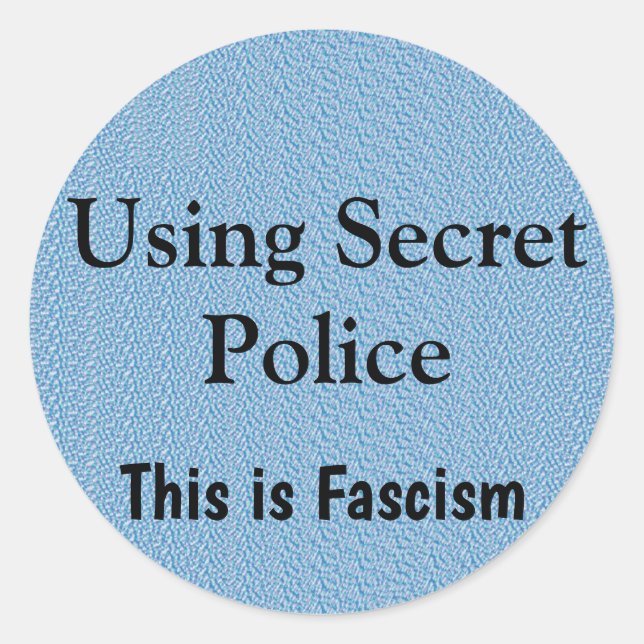 Sticker Rond Using Secret Police (Devant)