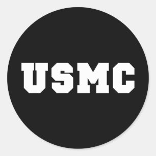 Sticker Rond USMC [bold text]