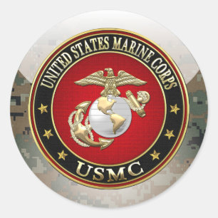 Sticker Rond USMC EGA [édition spéciale] [3D]