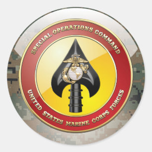 Sticker Rond USMC Opérations spéciales (MARSOC) [3D]