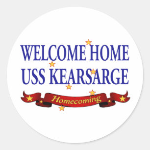 Sticker Rond USS Kearsarge à la maison bienvenu