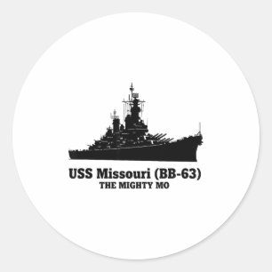 Sticker Rond Uss Missouri Hommes Femmes Bb-63 Cuirassé Uss Miss