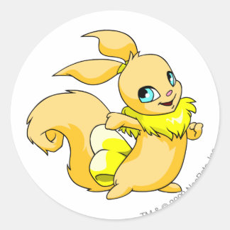 Sticker Rond Usul jaune