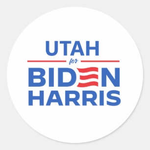 Sticker Rond Utah pour Biden Harris