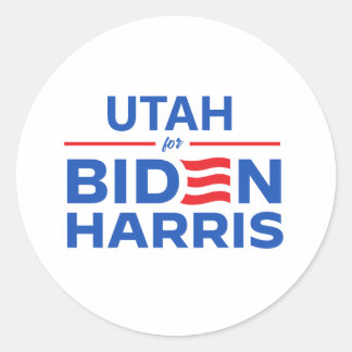 Sticker Rond Utah pour Biden Harris