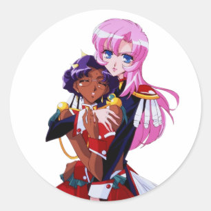 Sticker Rond Utena et Anthy - Fille révolutionnaire Utena