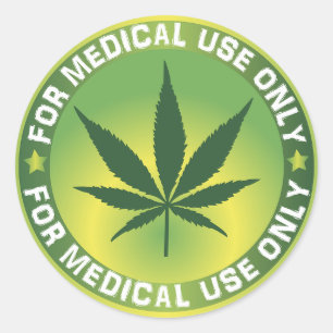 Sticker Rond Utilisation Médicale Marajuana