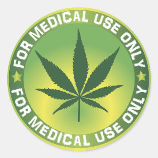 Sticker Rond Utilisation Médicale Marajuana