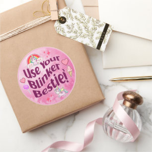 Sticker Rond Utilise Ton Cavalier, Bestie ! BFF Best Friends He
