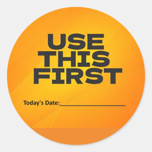 Sticker Rond Utiliser cette première date (Devant)