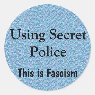 Sticker Rond Utiliser la police secrète