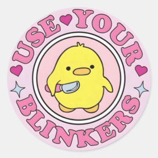 Sticker Rond Utilisez vos clignotants