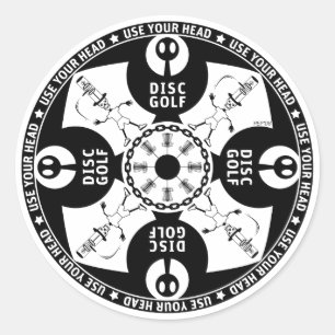 Sticker Rond Utilisez votre tête