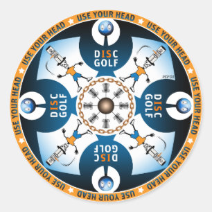 Sticker Rond Utilisez votre tête