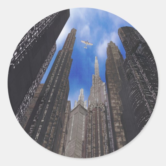 Sticker Rond utopolis (Devant)