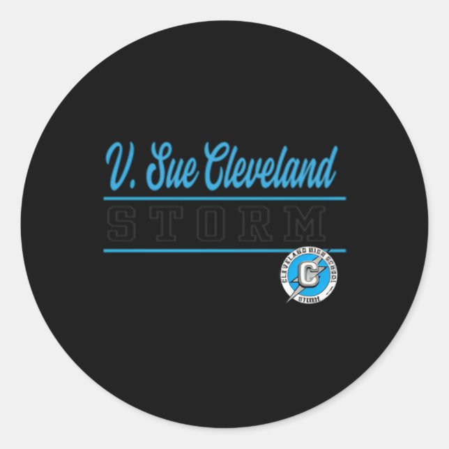 Sticker Rond V Sue Cleveland Tempête du lycée C4 (Devant)