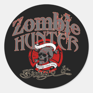Sticker Rond Va après les zombies !