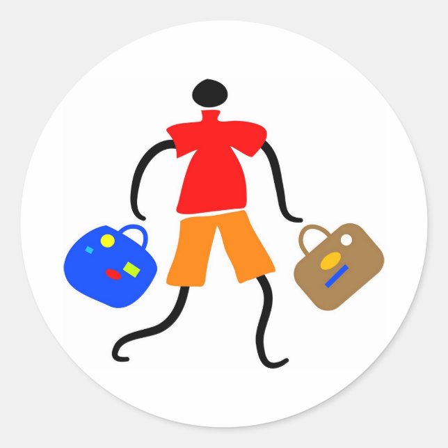 Sticker Rond Vacances (Devant)
