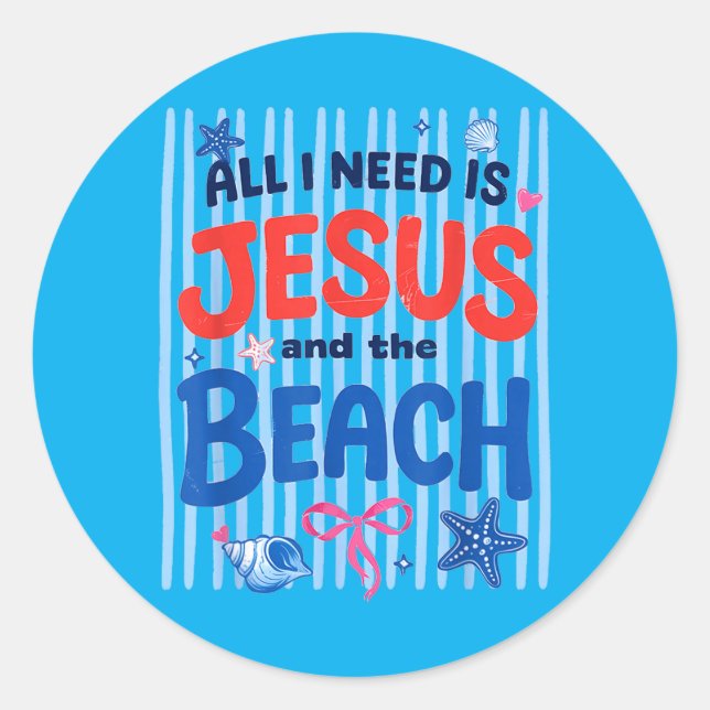 Sticker Rond Vacances au soleil (Devant)
