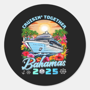 Sticker Rond Vacances croisière en famille 2025 Croisière ensem