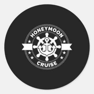 Sticker Rond Vacances de croisière de lune de miel 