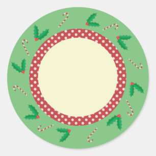 Sticker Rond Vacances de fête